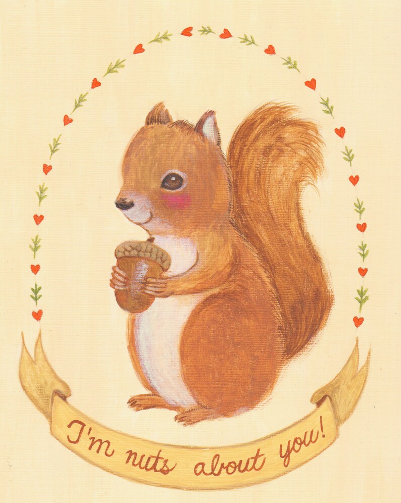 I'm Nuts About You Valentine's card by Megumi Lemons image 2