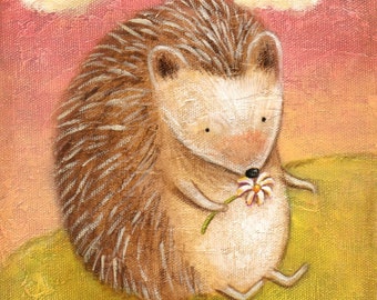 Hedgie Print 5x7 by Megumi Lemons