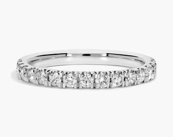18K Yellow Gold Scalloped Pavé Ring