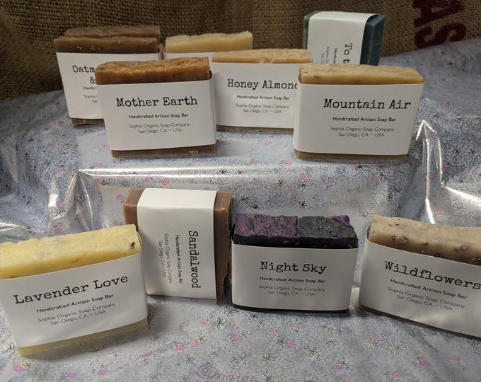Handcrafted Vegan Soap Bar: Organic Artisan Soap, Natural Scents ~ Limited Editions