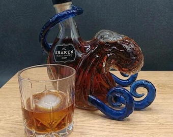 Butelka kolekcjonerska Kraken Black Spiced Rum w kształcie ośmiornicy, rzeźbiona w 3D – dekoracja do rumu Kraken, akcesoria barmańskie w stylu morskim, prezent w stylu gotyckim
