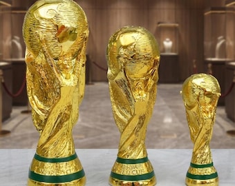 Pokal-Replik im WM-Stil – Gold Football Award – Fußball Fußball-Fan Geschenk – Sport Dekor – Cup-Display