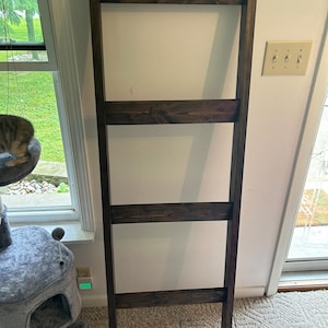 Échelle de couverture rustique | Échelle de couette | Décoration d&#39;intérieur en bois faite main