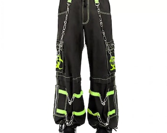 Herren Gothic Hose, Bondage Hose mit Zip Off Legs zu Shorts | Männer Gothic Hose