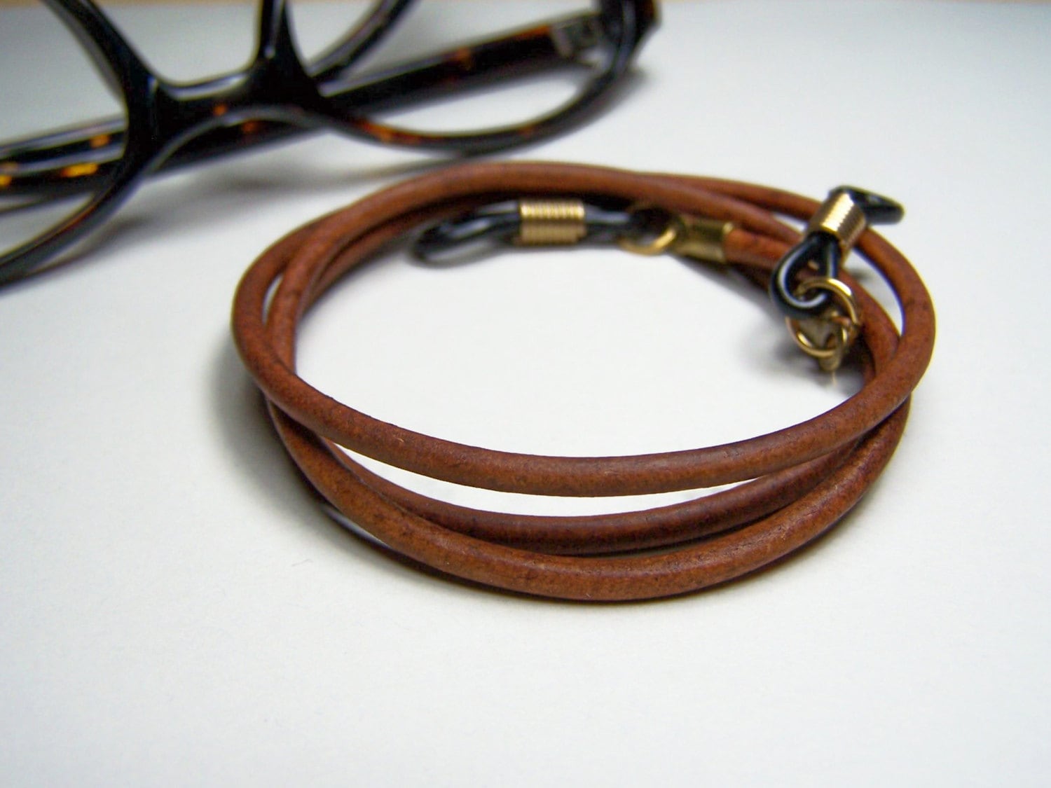 Antique Eyeglasses Cord 3mm Leather Eyeglass Chain Eyeglass Etsy