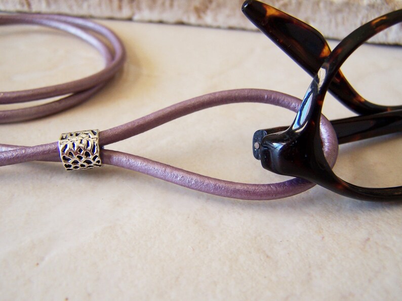 Eyeglasses Necklace Lanyard Leather Cord Eyeglass Loop Etsy