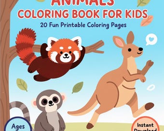 Dierenkleurboek voor kinderen – 20 leuke pagina's met weetjes (direct te downloaden)