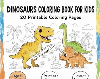 Printable Learning Coloring Book for Kids | Ages 4–8 | Fun Facts Included | 20 Printable Pages | Instant Download