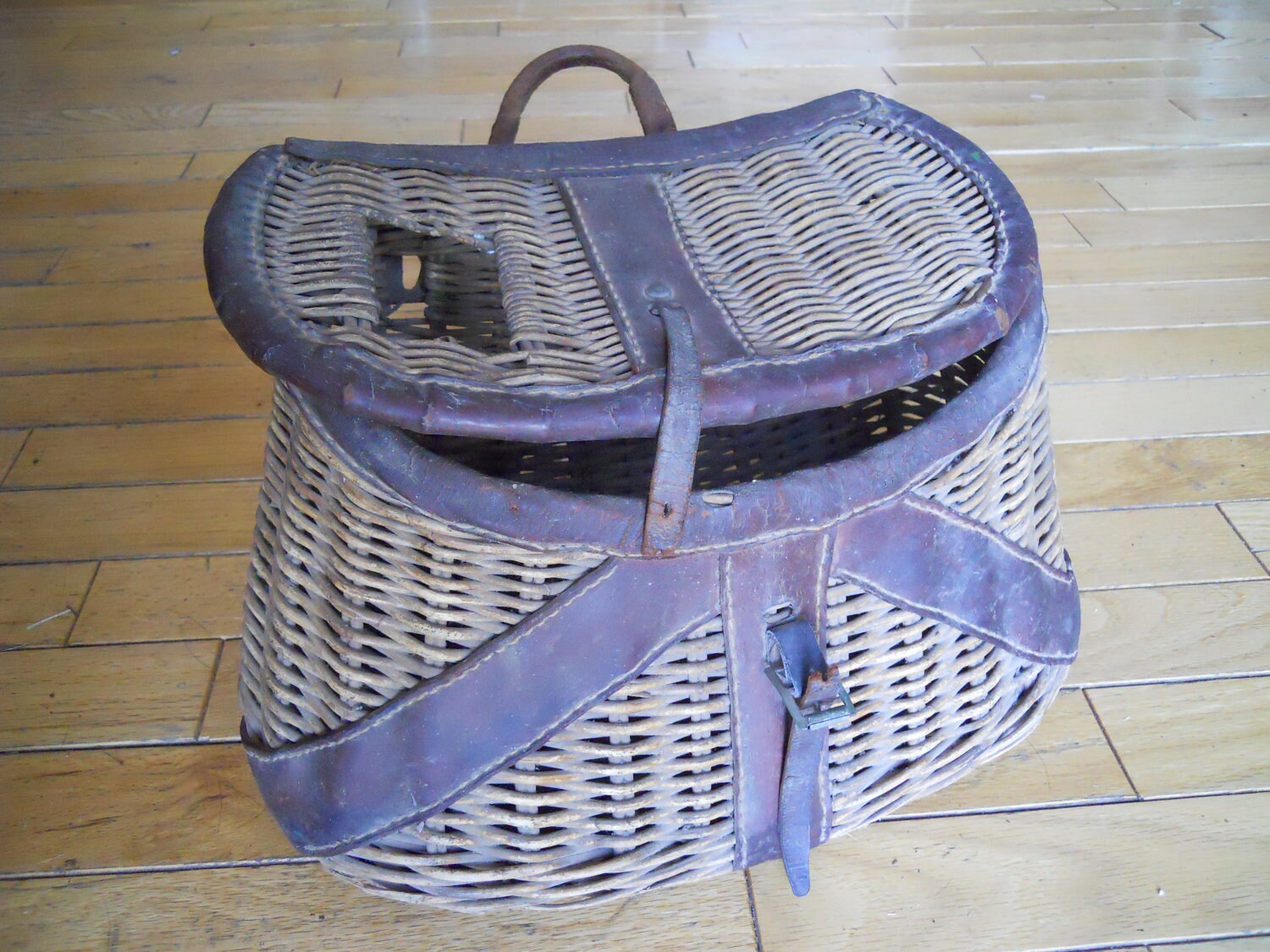 SALE Antique Fly Fishing Creel Basket Etsy