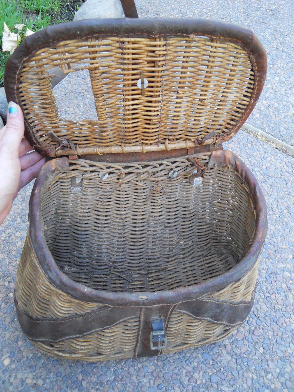 SALE Antique Fly Fishing Creel Basket Etsy
