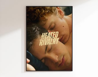 Heated Rivalry Poster - Ilya and Shane Romantic Fan Art - Queer Love Printable - Hockey Romance