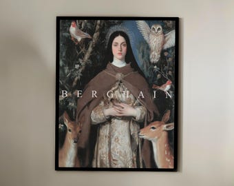 Rosalía Berghain Poster - Lux Album Inspired Art, St. Hildegard of Bingen, Digital Download