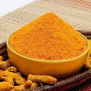 Cúrcuma orgánica en polvo / Especia de cúrcuma molida pura / Polvo de raíz dorada / Cocina y bienestar