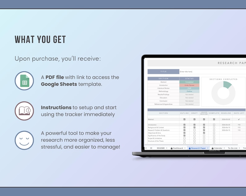 what you get description for digital student research planner