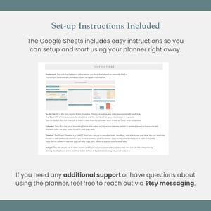 set up instructions included for research and dissertation planner