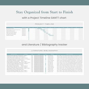 stay organized with research gantt chart template and literature review and bibliography tracker for research in google sheets