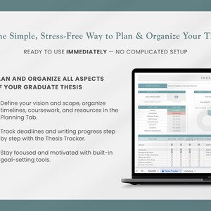 graduate student thesis planner spreadsheet to track thesis writing