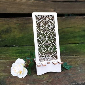Phone Stand. Mobile holder. Design 4. Drawing for 3 mm material