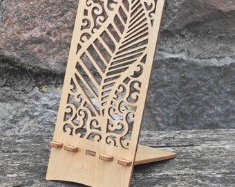 Phone Stand. Mobile holder. Design 2. Drawing for 3 mm material