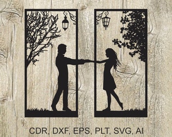Love Panel, nr. 035, vectorbestanden, voor lasergesneden, cnc, digitale bestanden cdr, dxf, eps, ai, svg, plt.  uitverkoop:
