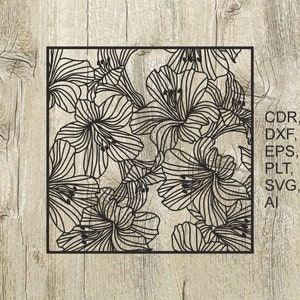 Panel 027, Vector files, for laser cut, cnc, digital files cdr, dxf, eps, ai, svg, plt. Black friday sale