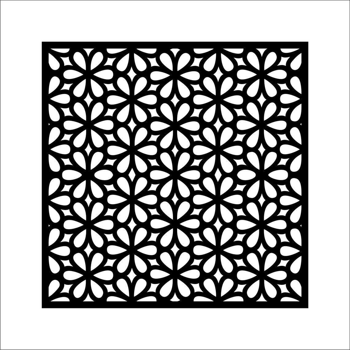 Square Panel Drawing Square Panels Collection 31, Fine Geometric,floral Patterns. Vector ...