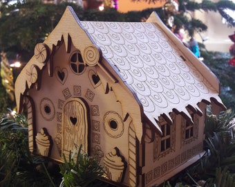 Ginger House. Vector files, for laser cut, cnc, digital files CDR, DXF