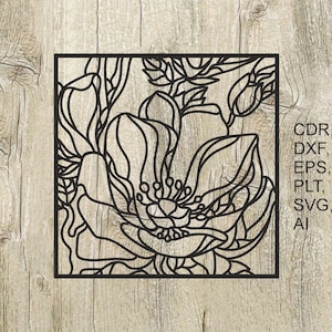 Panel 025, Archivos vectoriales, para corte láser, cnc, cricut, archivos digitales cdr, dxf, eps, ai, svg, plt