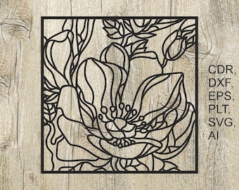 Paneel 025, Vector bestanden, voor laser cut, cnc, cricut, digitale bestanden cdr, dxf, eps, ai, svg, plt