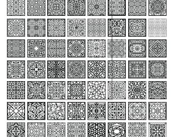 Square Panels collection 32, Fine geometric patterns. Vector files, for laser cut, cnc. CDR, EPS, svg, ai, plt