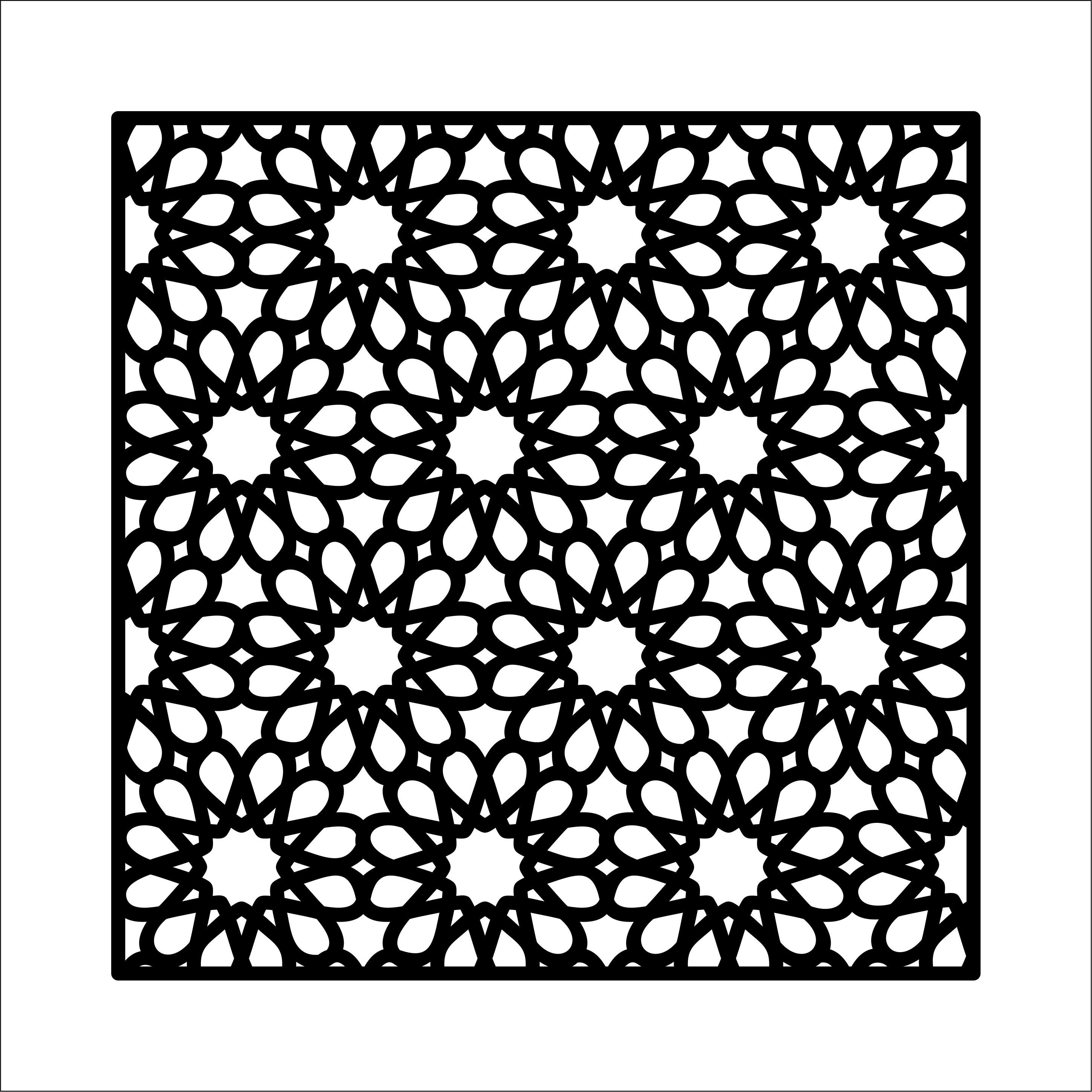 Square Panels Collection 41, Geometric Patterns. Vector Files, for ...