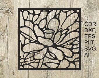 Panel 001, Vector files, for laser cut, cnc, digital files cdr, dxf, eps, ai, svg, plt