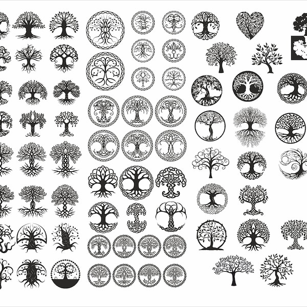 Tree of Life collection , Cdr, Eps, Dxf, Dwg and Svg. Vector files, for laser cut, cnc, digital files. sale