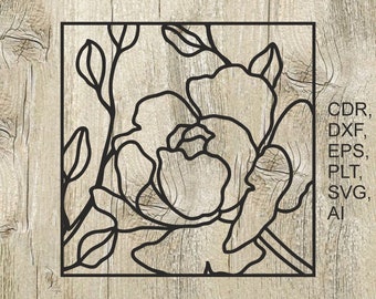 Paneel 024, Vector bestanden, voor laser cut, cnc, cricut, digitale bestanden cdr, dxf, eps, ai, svg, plt