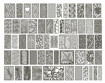 Panel Leafs collection, Vector files, for laser cut, cnc, digital files CDR, dxf, eps, svg, ai, plt.  Leafs set. Black friday sale