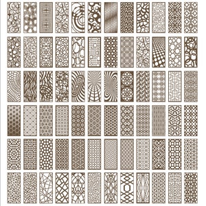 パネルコレクション 14、「幾何学模様」幾何学的装飾。ベクターファイル、デジタルファイル CDR、dxf、eps、svg、ai、plt。ブラックフライデーセール