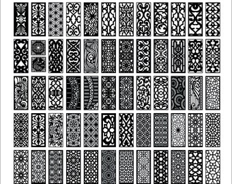 Panel collection 18, Various pattern. Vector files, digital files CDR, dxf, eps, svg, ai, plt. Panel set