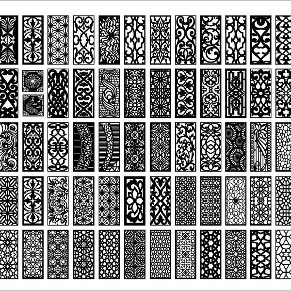 Panel collection 18, Various pattern. Vector files, digital files CDR, dxf, eps, svg, ai, plt. Panel set