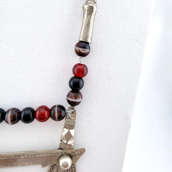 Vintage Handworked Silver Statement Necklace — No… - image 9