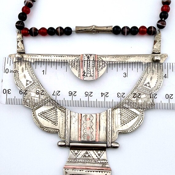 Vintage Handworked Silver Statement Necklace — No… - image 15