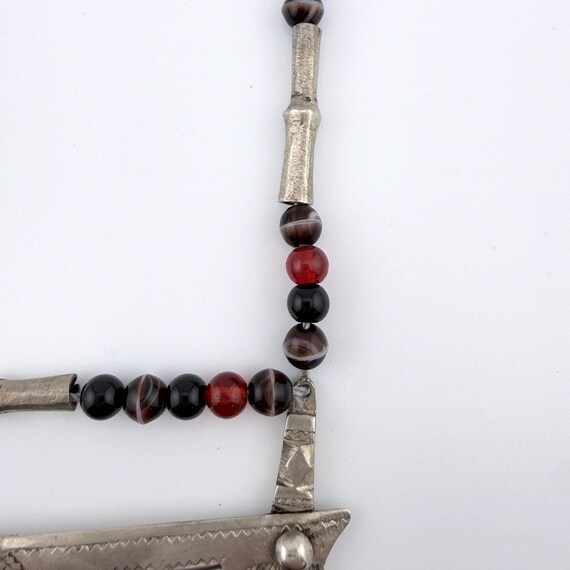 Vintage Handworked Silver Statement Necklace — No… - image 7