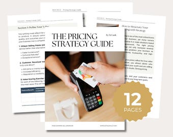 Pricing Strategy Guide for Small Business | Profitable Pricing Template Printable PDF