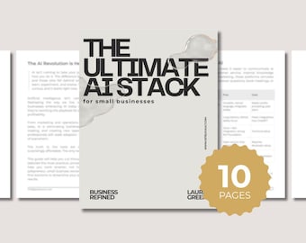 AI Tools Stack for Small Business | AI Workflow Guide Printable PDF Template