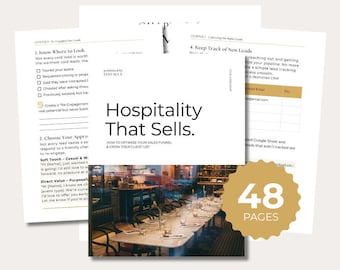 Hospitality Sales Training Guide | Restaurant Hotel Sales and Retention Playbook PDF