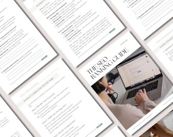SEO Ranking Guide for Small Business | Website SEO Checklist Printable PDF Template