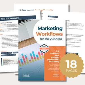 Guida ai flussi di lavoro di marketing AEO HubSpot / 12 modelli di automazione della ricerca basati sull'IA (PDF)