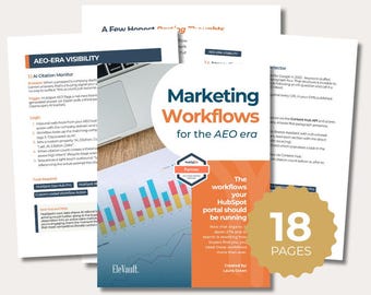 AEO HubSpot Marketing Workflows | 12 AI Search Automation Templates Guide PDF