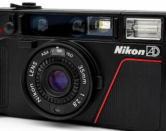 Nikon L35 AD ISO 1000 35mm Point and Shoot Film Camera [Near Mint] Tested From Japan