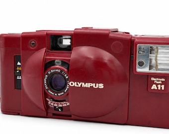 Olympus XA2 Heart Red New Seal 35mm Film Camera with A11 Flash [Near Mint] Rare Color Tested From Japan