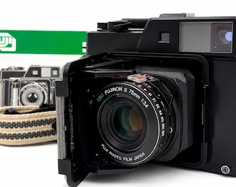 Fujica GS645 6x4.5 Medium Format Film Camera with Fujinon 75mm f/3.4 Lens [Overhauled / Near Mint+++] Tested From Japan
